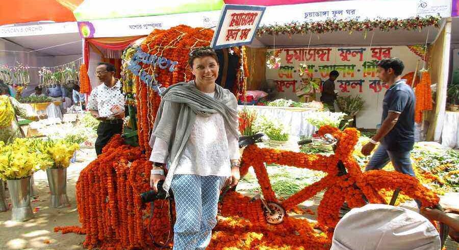 A tourist from England in Bangladesh.
