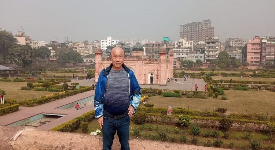 A tourist from Hong Kong visiting Lalbagh Fort in Dhaka