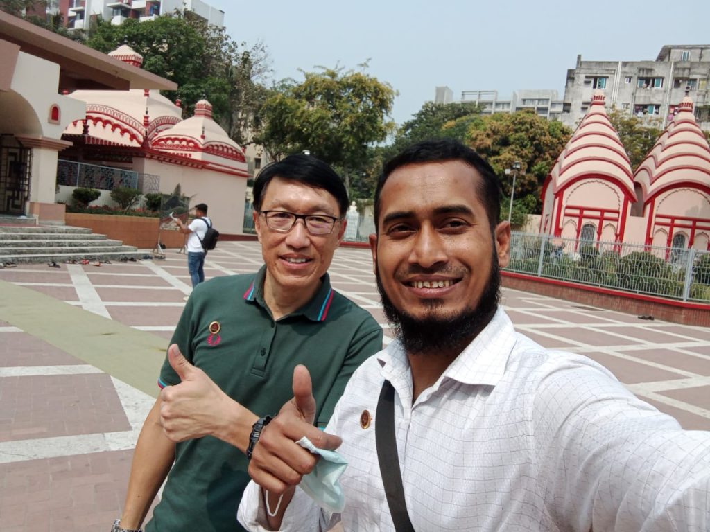 Visiting Dhakeshwari Temple in Bangladesh.